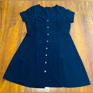 Women's Vero Moda Navy Blue Button-Up Dress